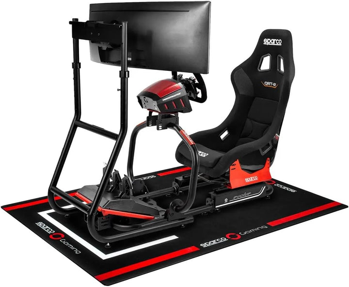 Sparco Cockpit-Teppich, 180 x 120 mm, Schwarz/Rot