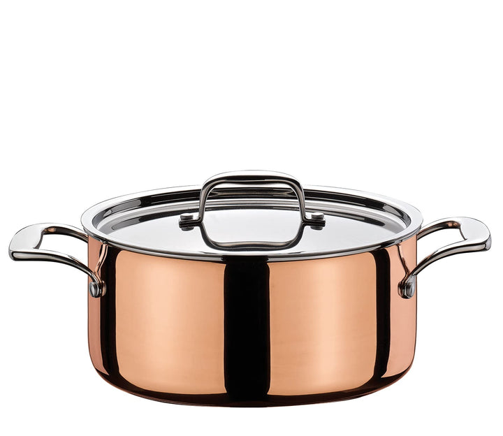 Spring CULINOX Bratentopf mit Deckel | Ø: 16cm, Höhe: 7,5 cm | 1,4 ltr | 0,5 mm Aussenschicht aus Ku
