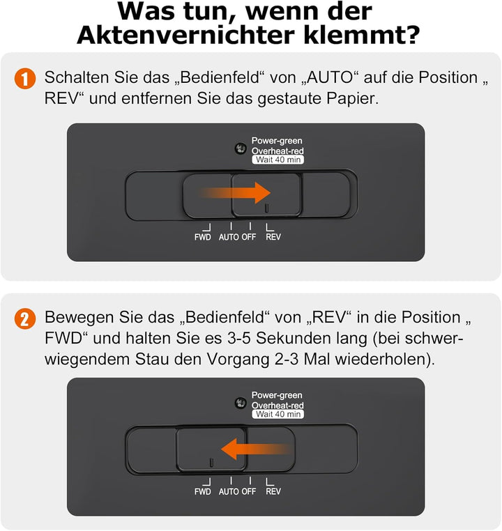 Bonsaii Aktenvernichter 8 Blatt, Papierschredder mit Sicherheitsstufe P-4, Kreuzschnitt 5 x 14 mm, S