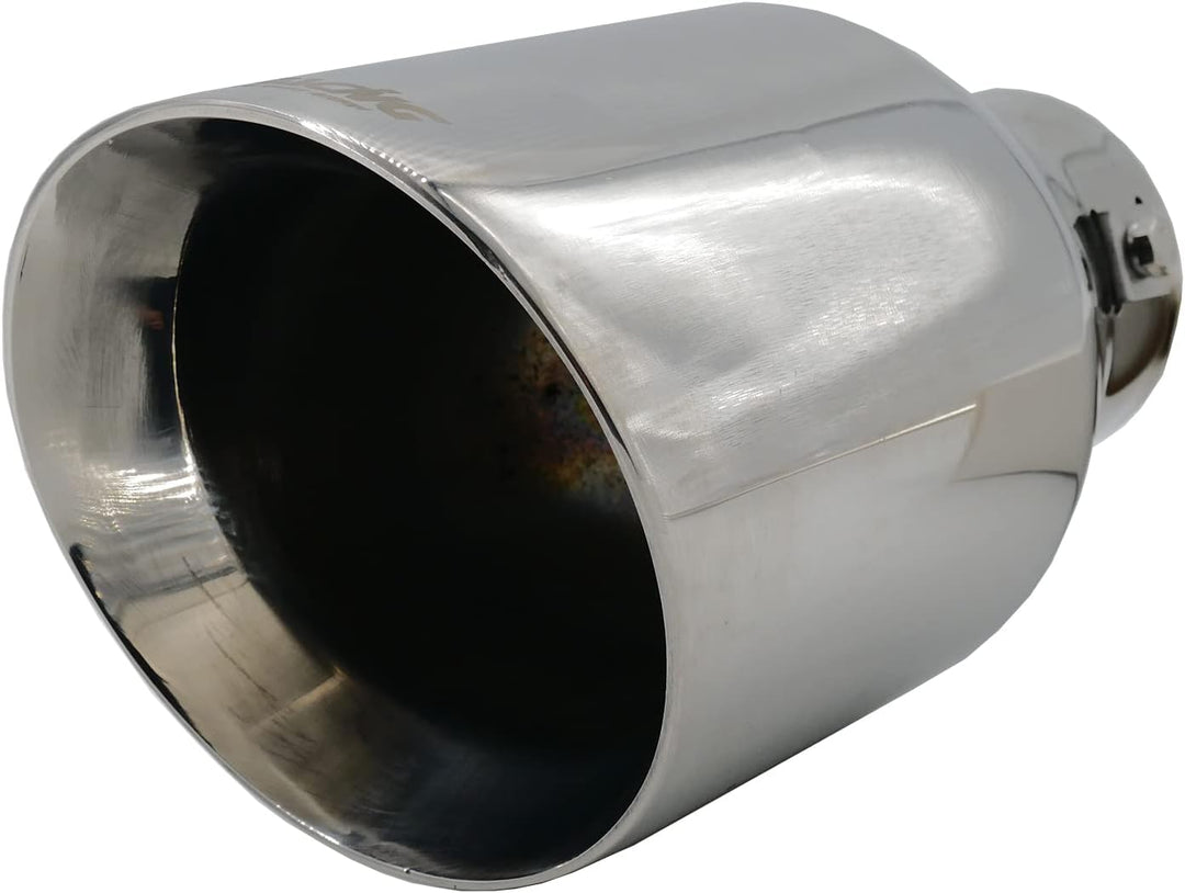 Simoni Racing Auspuffzierstück Rund/Schräg Edelstahl - Ø114xL210mm - Anschluss ->60mm