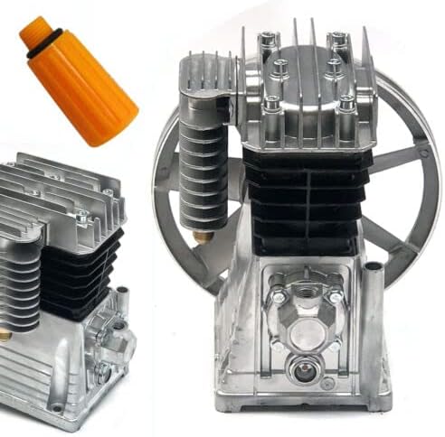 Luftkompressorpumpen Motorkopf Mit SchalldäMpfer ZweizylinderöLgeschmierter Kolben Zylinder Luftkomp