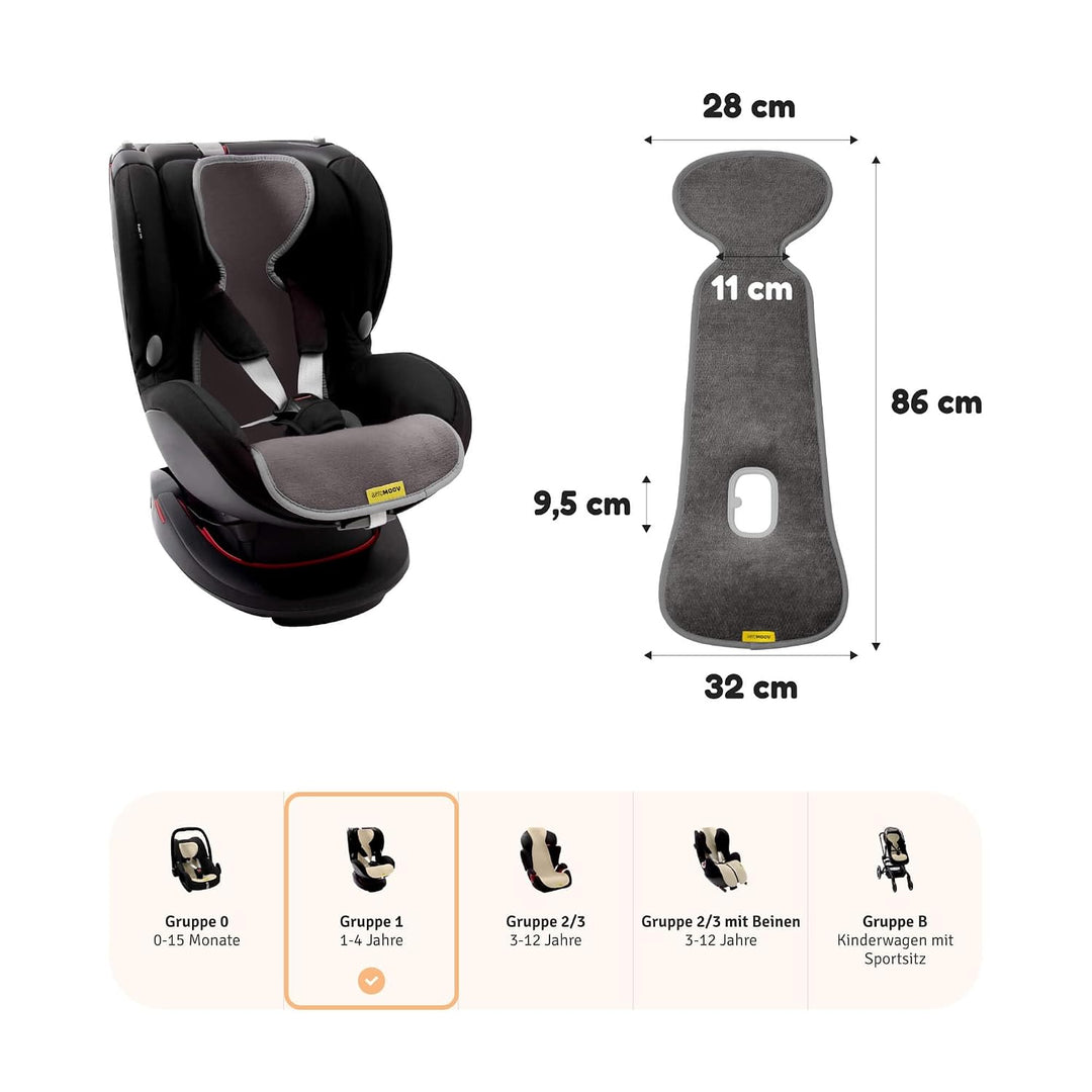 Aeromoov - Baby Sitzauflage Air Layer - Einlage Für Autositz oder Kinderwagen - Gruppe 1 - Antischwi