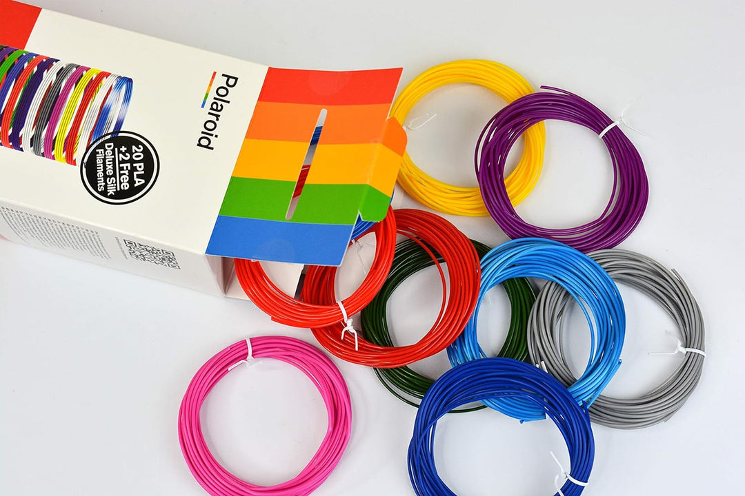 Polaroid PLA-Filament für 3D-Stifte, Box mit 20 Farben, plus 2 Seidenfilamenten