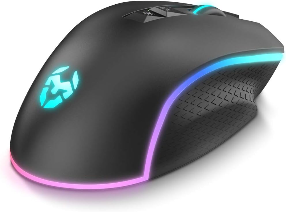 KROM KEOS - Gaming-Maus mit hochpräzisem optischen Sensor, 6400 dpi, RGB-Regenbogen, 7 programmierba