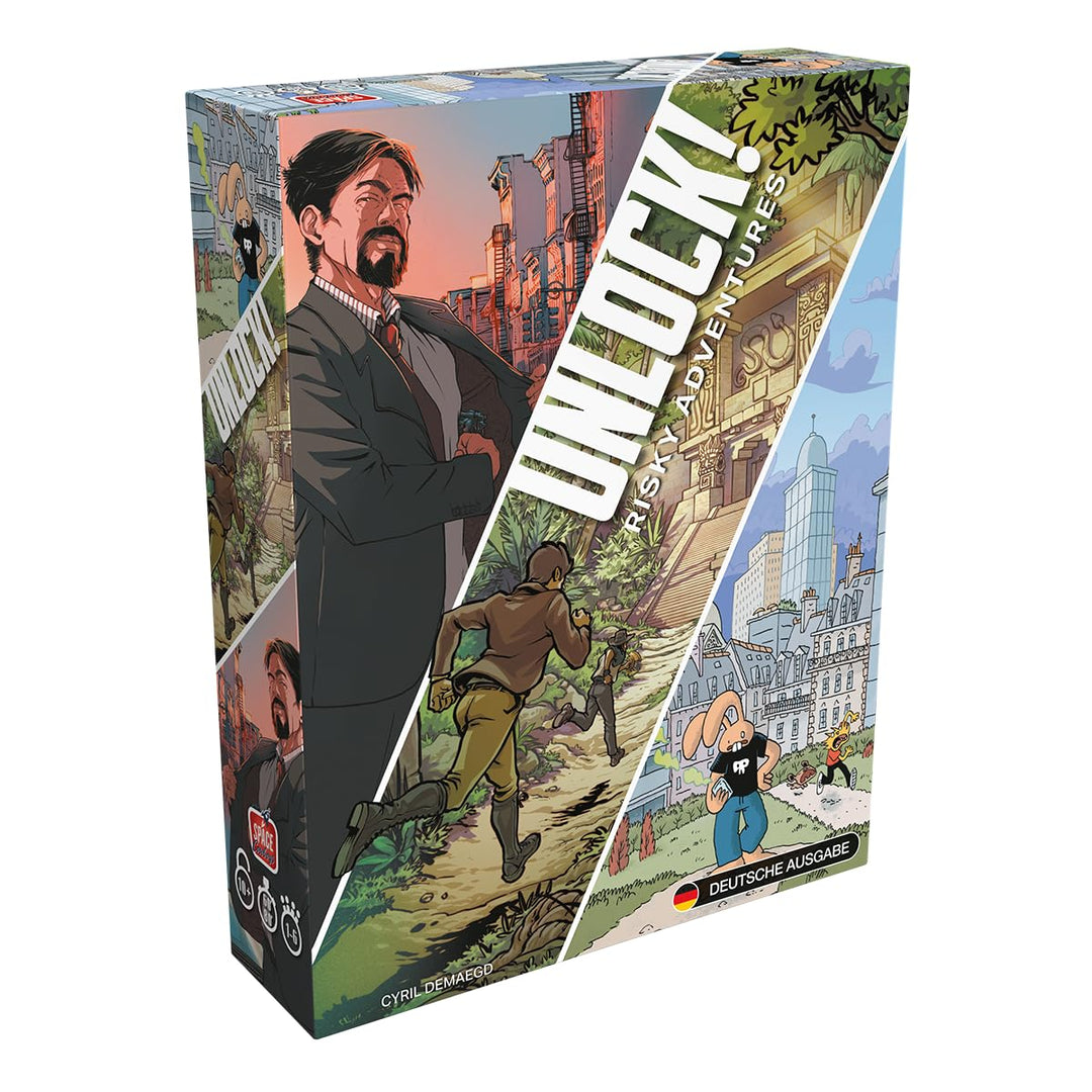 Asmodee, Unlock! Risky Adventures, DE-Version, Familienspiel mit Rätselspass für 1-6 Spieler ab 10 J