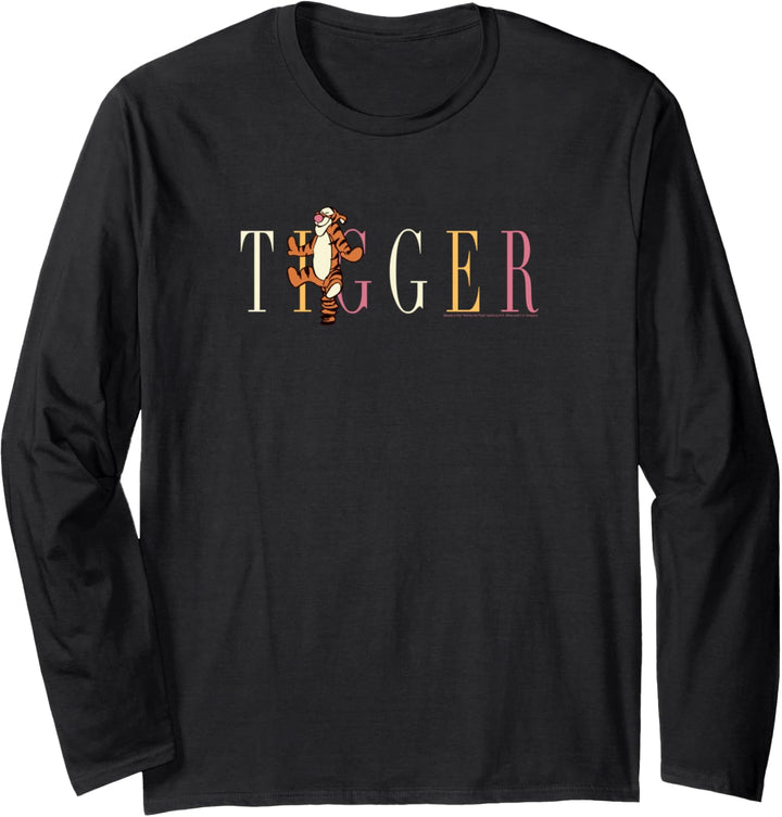Disney Winnie The Poo Tigger Bouncing With His Name Langarmshirt
