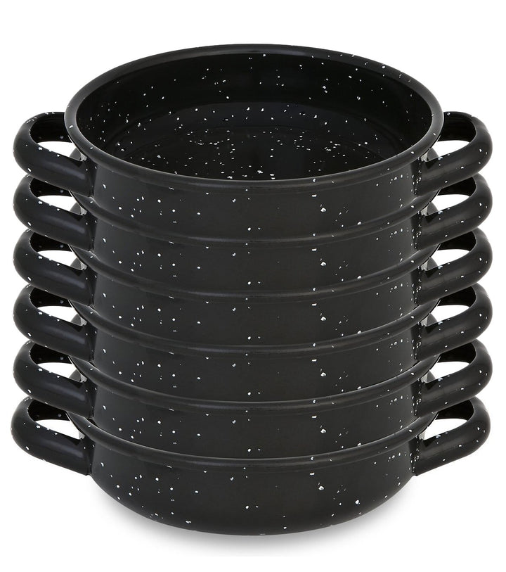 Menax - Paella Pfanne Mini - Stahl Antihaftbeschichtet - Schwarz - Set 6-18 Zentimeter 18 cm, 18 cm