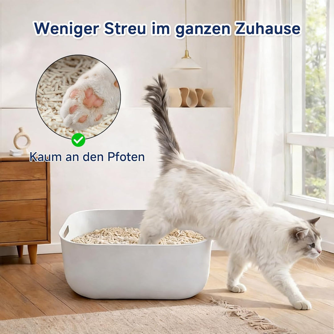 Tofu Katzenstreu 4,6 kg – klumpend, staubarm, pflanzliche Katzenstreu mit schneller Klumpenbildung,
