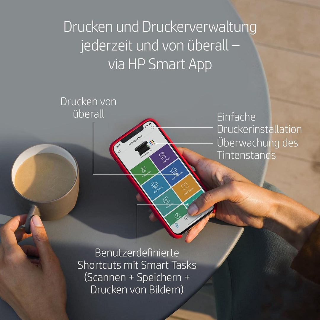 HP DesignJet T650 Grossformatdrucker, 24 Zoll, bis zu A1, mobiles Drucken, Wi-Fi, Gigabit Ethernet,