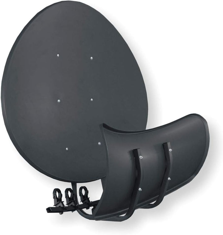Satspiegel Toroidal T90 P - anthrazit - Multifocus Antenne - inkl. 5 Stück LNB Halter - Version 2023