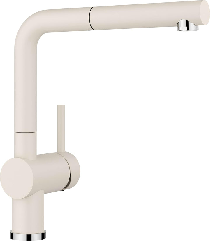 BLANCO LINUS-S softweiss | Hochdruck | Mit herausziehbarem Schlauch | Rückflussverhinderer | Keramik