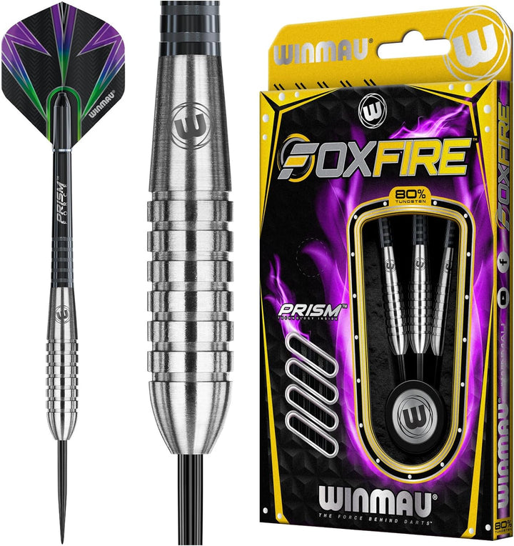 Winmau Foxfire Profi Wolfram Steeltip Dartpfeile Set mit Flights und Schäfte 22 g, 22 g