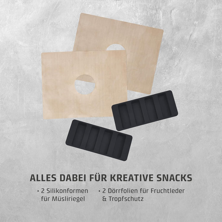 Caso DH 450 Dörrautomat, zum Trocknen und Haltbarmachen von z.B. Obst, Gemüse, Kräutern etc., Temper