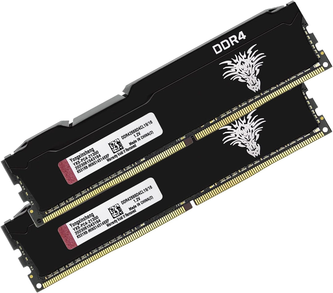 DDR4 2666MHz 32GB Kit (16GBx2) Desktop RAM PC4-21300 UDIMM Non-ECC Unbuffered 1.2V 288-Pin CL19 PC C