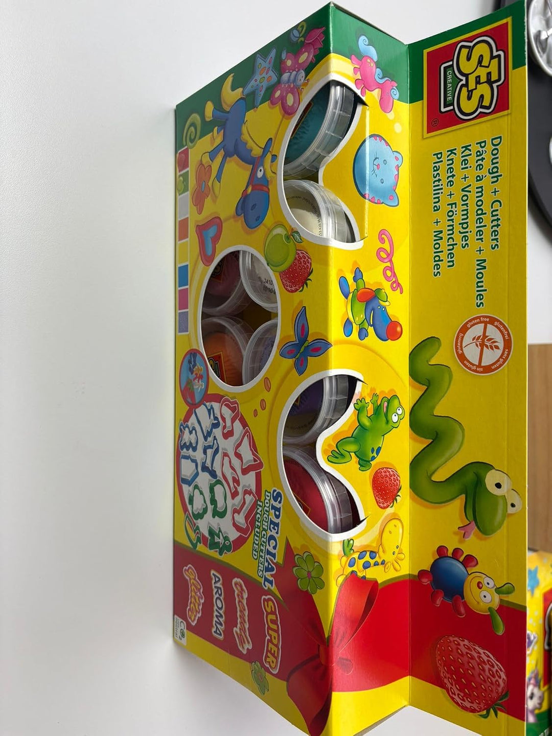 SES creative SES Super Dough, 8 Farben Knetmasse, Mehrfarbig
