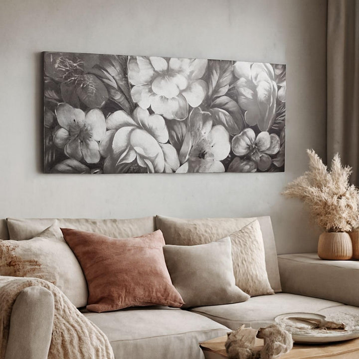 Panorama Bilder auf Leinwand 100x40cm Leinwandbild Blume Blumenstrauss Blatt Gross Wanddeko Bild Sch