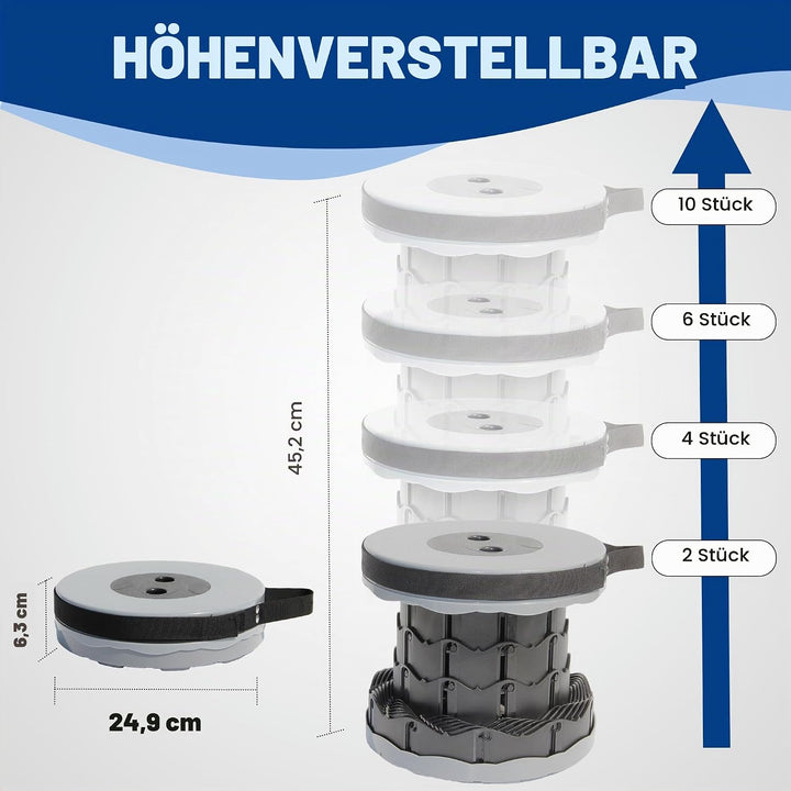 Teleskophocker,Zusammenklappbar, leicht und tragbar, Hocker für Erwachsene, Camping-Hocker für Wande
