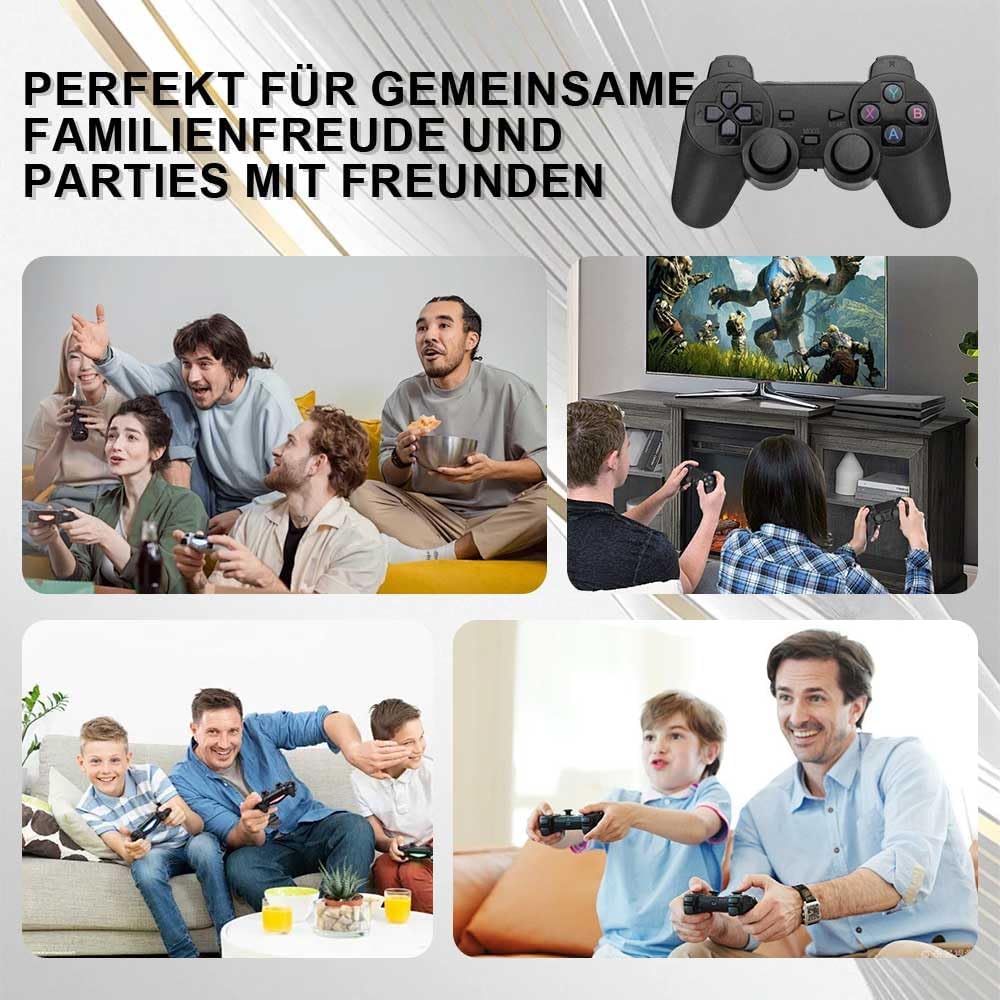 M8 Retro Spielkonsolengriff, mit 2 drahtlosen Spielcontrollern, über 20.000 Spiele, perfekte Spielge