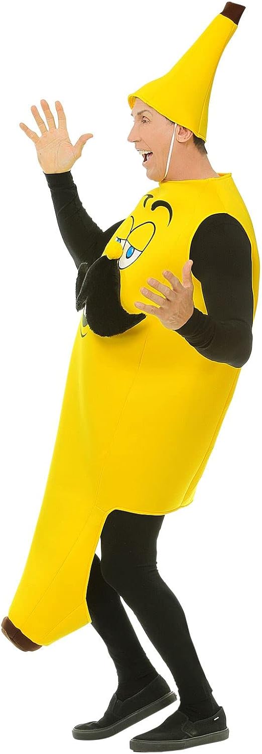 "MR BANANA" (Overalls, Headpiece) - (One Size Fits Most Adult)