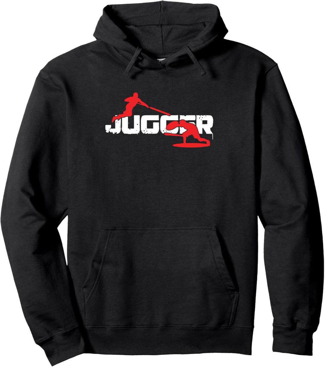 Jugger-Spieler Jugg Pompfen Trendsport Q-Tip Schild Geschenk Pullover Hoodie