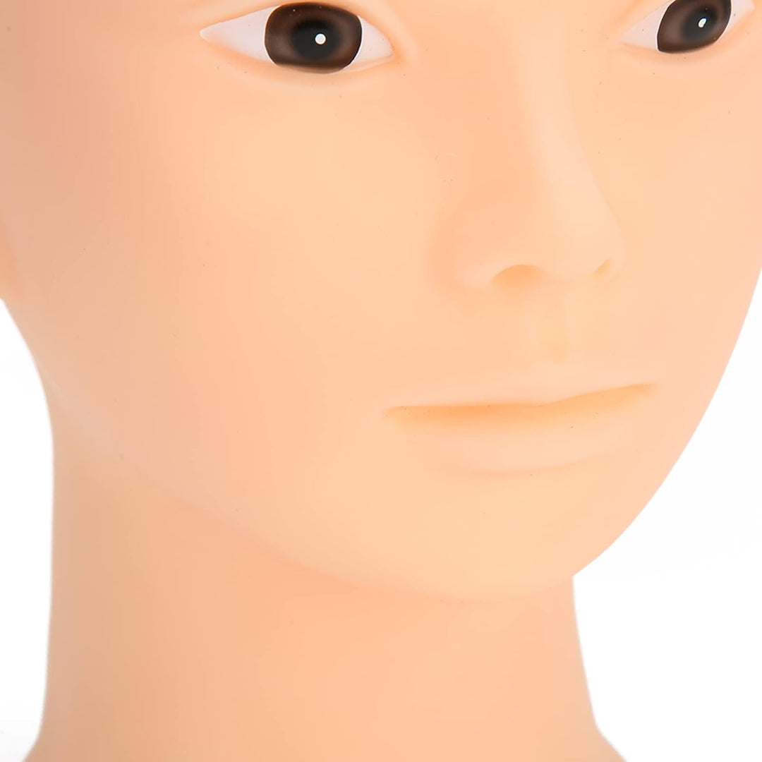 Schaufensterpuppenkopf 49cm | Frisierkopf &amp; Schminkpuppe aus Weichem PVC für Perücken, Make-up Train