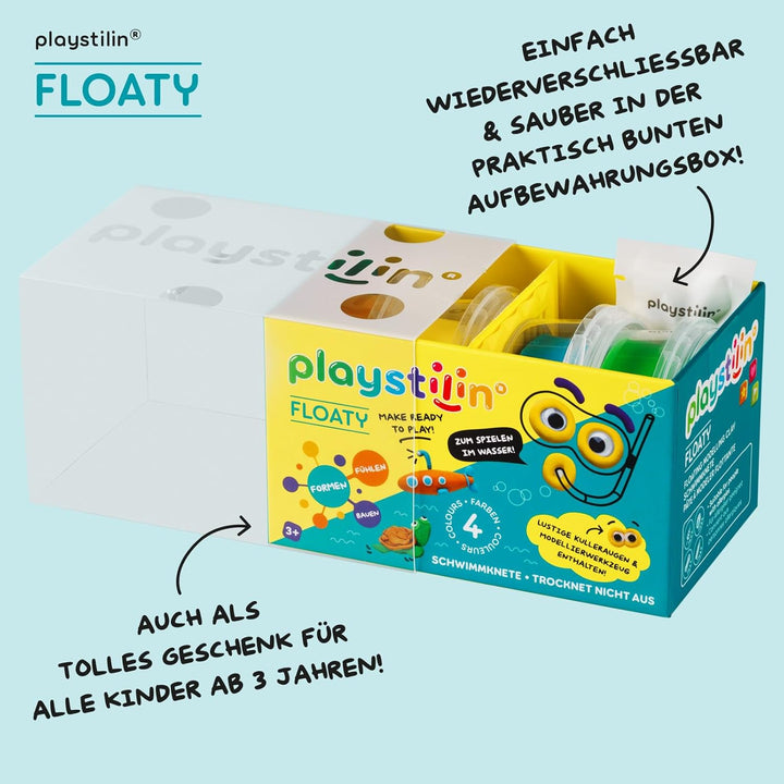 Playstilin Floaty - Original Schwimmknete, im Wasser spielbare, vegane Kinderknete, kreatives Plasti
