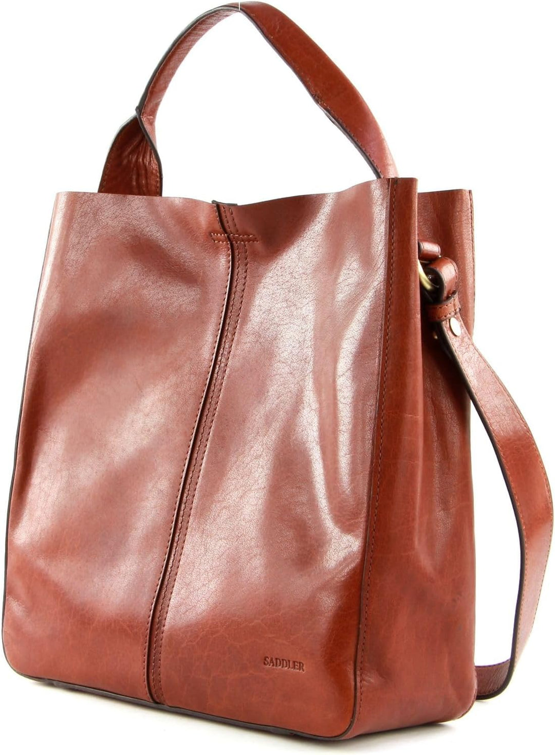 SADDLER ELSA HANDTASCHE SHOPPER BRAUN LEDER