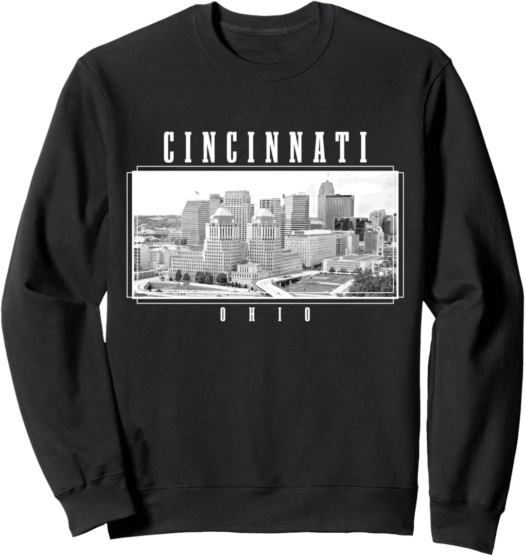 Cincinnati Ohio Vintage Skyline USA Amerika Souvenir Sweatshirt