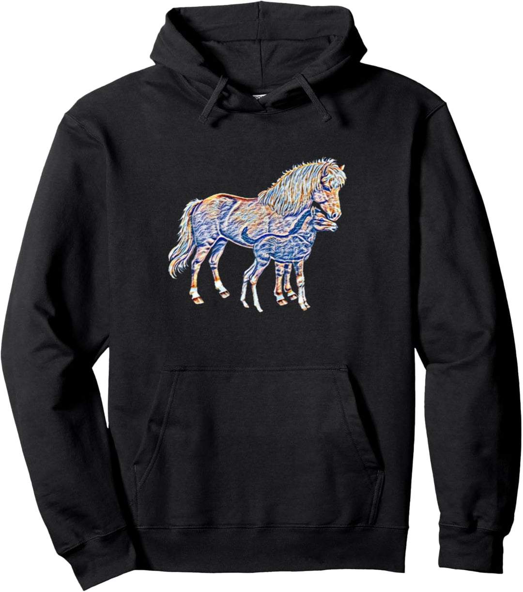 Pferde Motiv Pferd reiten Tiermotiv Reitsport Pferde Pullover Hoodie