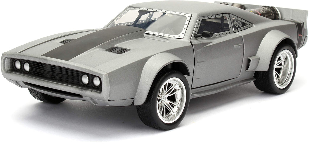 JADA TOYS JADA98291 DOM'S ICE DODGE CHARGER R/T FAST & FURIOUS GREY 1:24 MODEL