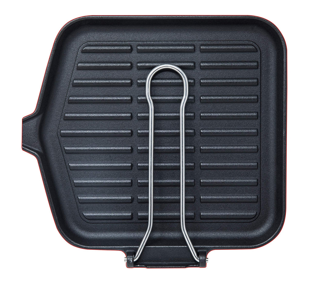 Ilsa Dietella Induction Grillpfanne aus emailliertem Gusseisen, quadratisch, 24 x 24 cm, hergestellt