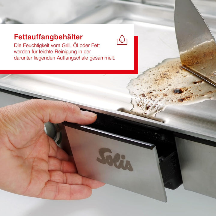 Solis Teppanyaki@Home 795 Tischgrill - Elektrogrill - Plancha Grillplatte - Teppanyaki Grill mit Glo