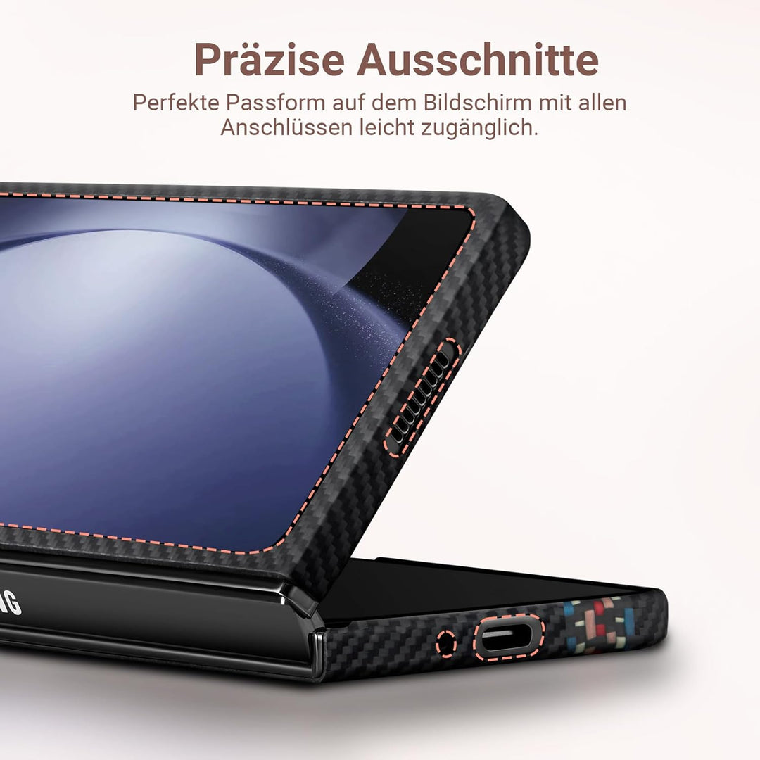 pitaka Ultradünne Hülle für Samsung Galaxy Z Fold 5 Leichte Handyhülle aus 600D Aramidfaser Kratzfes