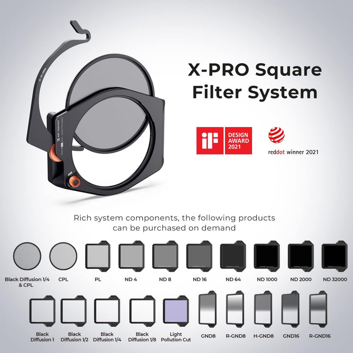 K&F Concept Nano X-PRO Rechteckfilter Square Filter (inkl.100 * 100 * 2mm PL-Filter mit Filterschutz