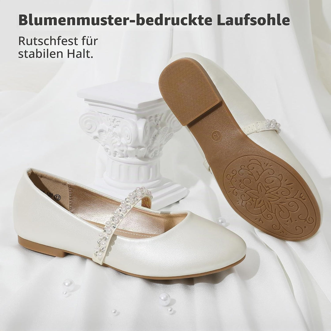 DREAM PAIRS Mädchen Mary Jane Strap Flache Schuhe Ballerinas Prinzessin Schuhe Flache Schulschuhe