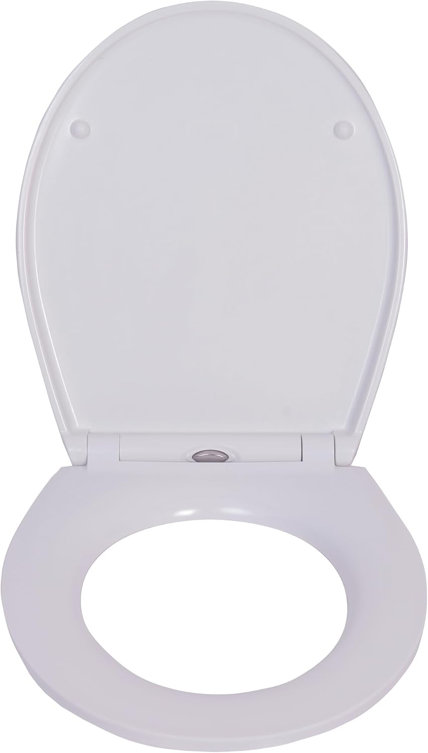 sanicomfort WC-Sitz, Duroplast, mit Absenkautomatik, Toilettensitz passend für alle handelsüblichen