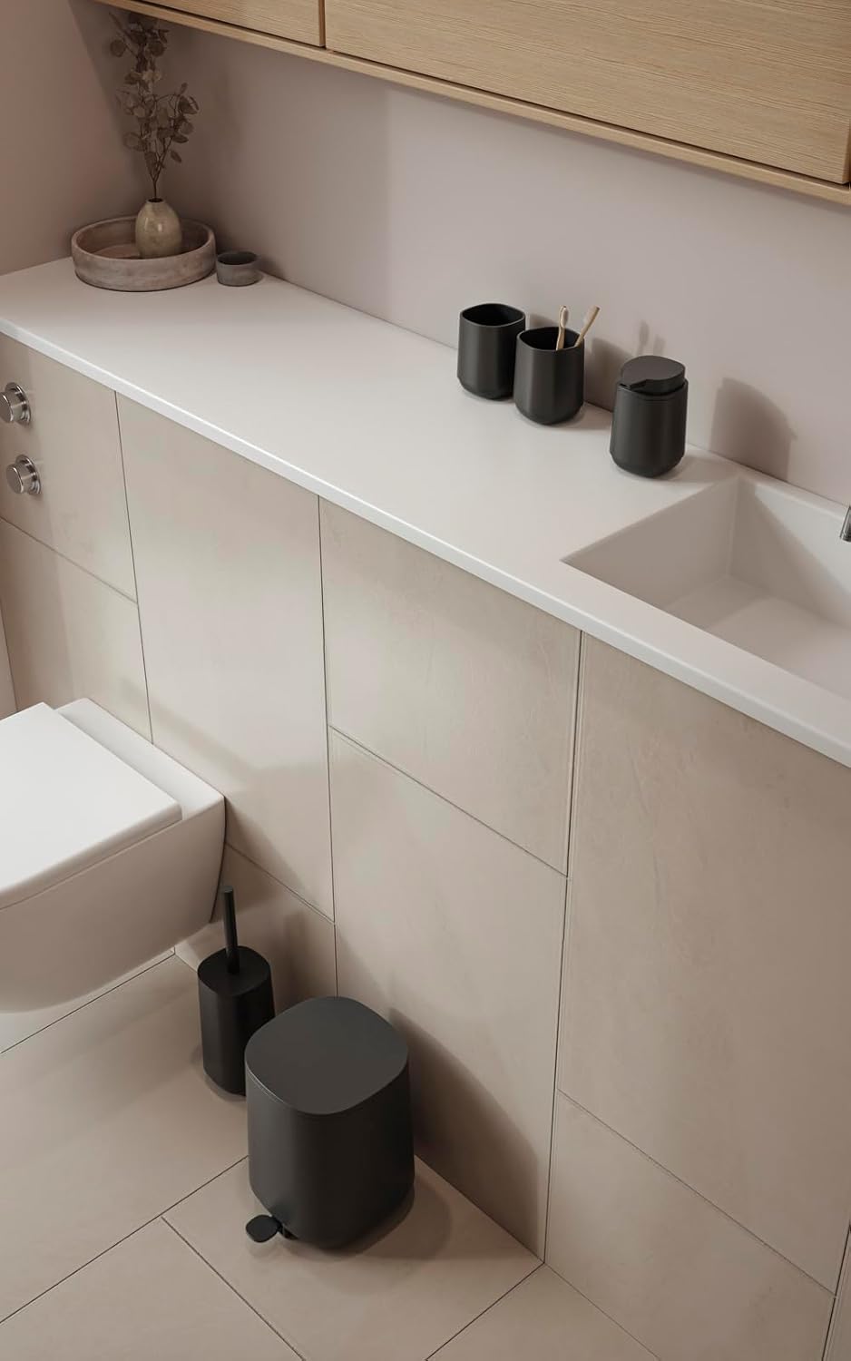 Zone Denmark Time Mülleimer fürs Badezimmer, Kleiner Kosmetikeimer, Abfalleimer mit Deckel, Durchm.