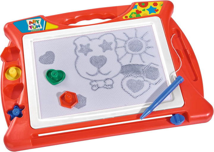 Simba 106334024 - Art und Fun Magische Zeichentafel, 4 Stempel, Magnetstift, 40x29cm, ab 3 Jahre