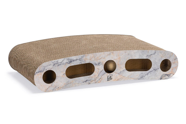 Designed by Lotte Silja, Kratzspielzeug, Karton, Weiss, 46x25x9 cm