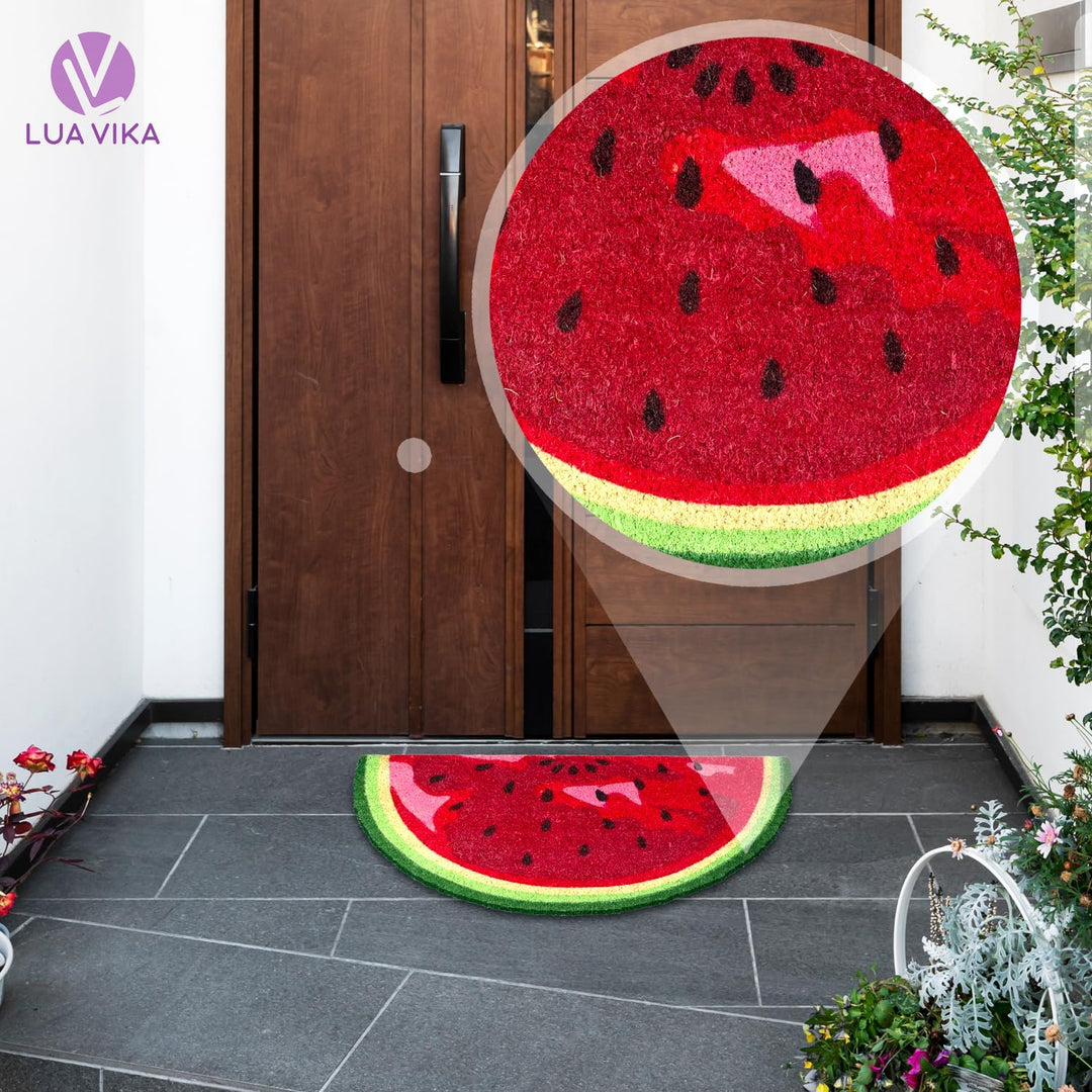 Fussmatte Kokos halbrund - Wassermelone - 40x70 cm - Fussmatte Aussen und Innen - Fussmatten Haustür