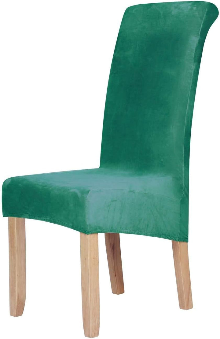 Homaxy Velvet Stuhlhussen 2er Set, Stretch Esszimmerstuhl Hussen, Spandex Plüsch Stuhlbezug Grosses