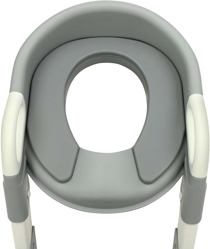 Toilettensitz Baby mit Treppe Kinder Toilettentrainer, Toilettensitz Kinder, mit PU Gepolstert &amp; vie
