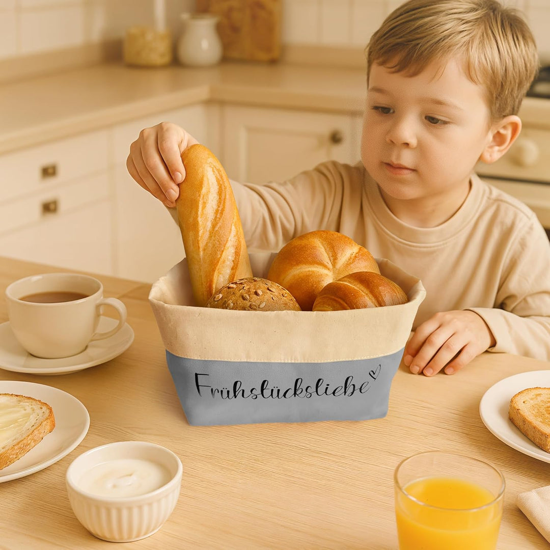 Brotkorb [STOFF] Brötchenkorb stoff | Brotbeutel aufbewahrung frischhalten | Brotkörbchen | Frühstüc