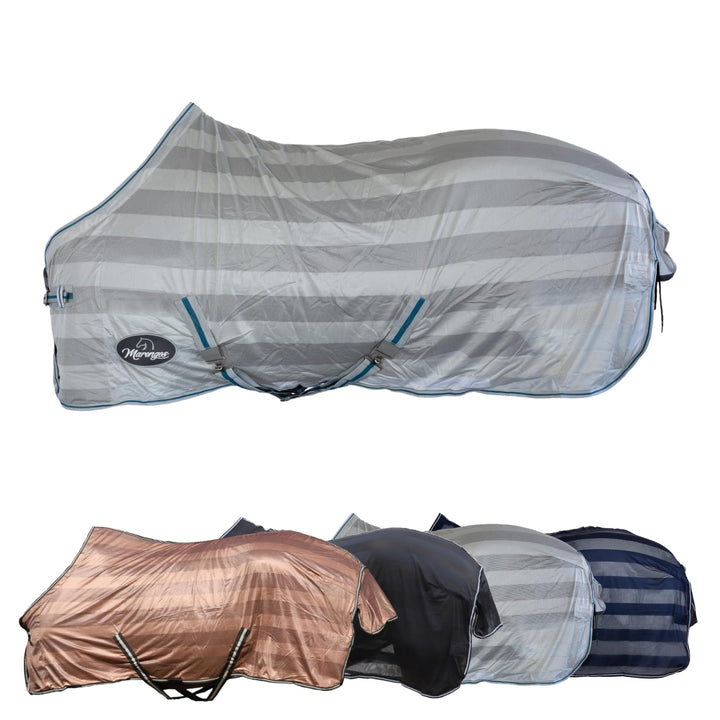 Marengos - Fliegendecke mit Kreuzgurt Economic | Schutz vor Insekten & Plagegeistern | Ekzemerdecke