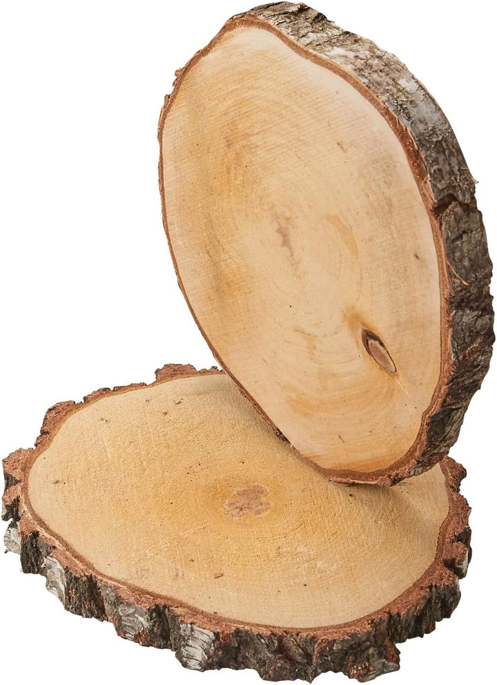 Grosse Holzscheiben in 30 cm (28-32cm) Durchmesser für DIY Basteln und Dekorieren - 2 Stück runde Bi