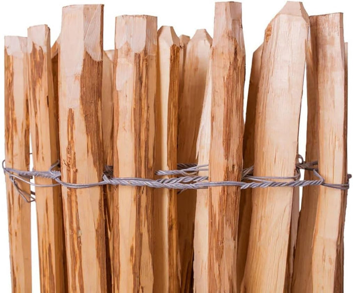 vidaXL Staketenzaun Haselnussholz 60x500cm Haselnusszaun Rollenzaun Lattenzaun 60 x 500 cm, 60 x 500