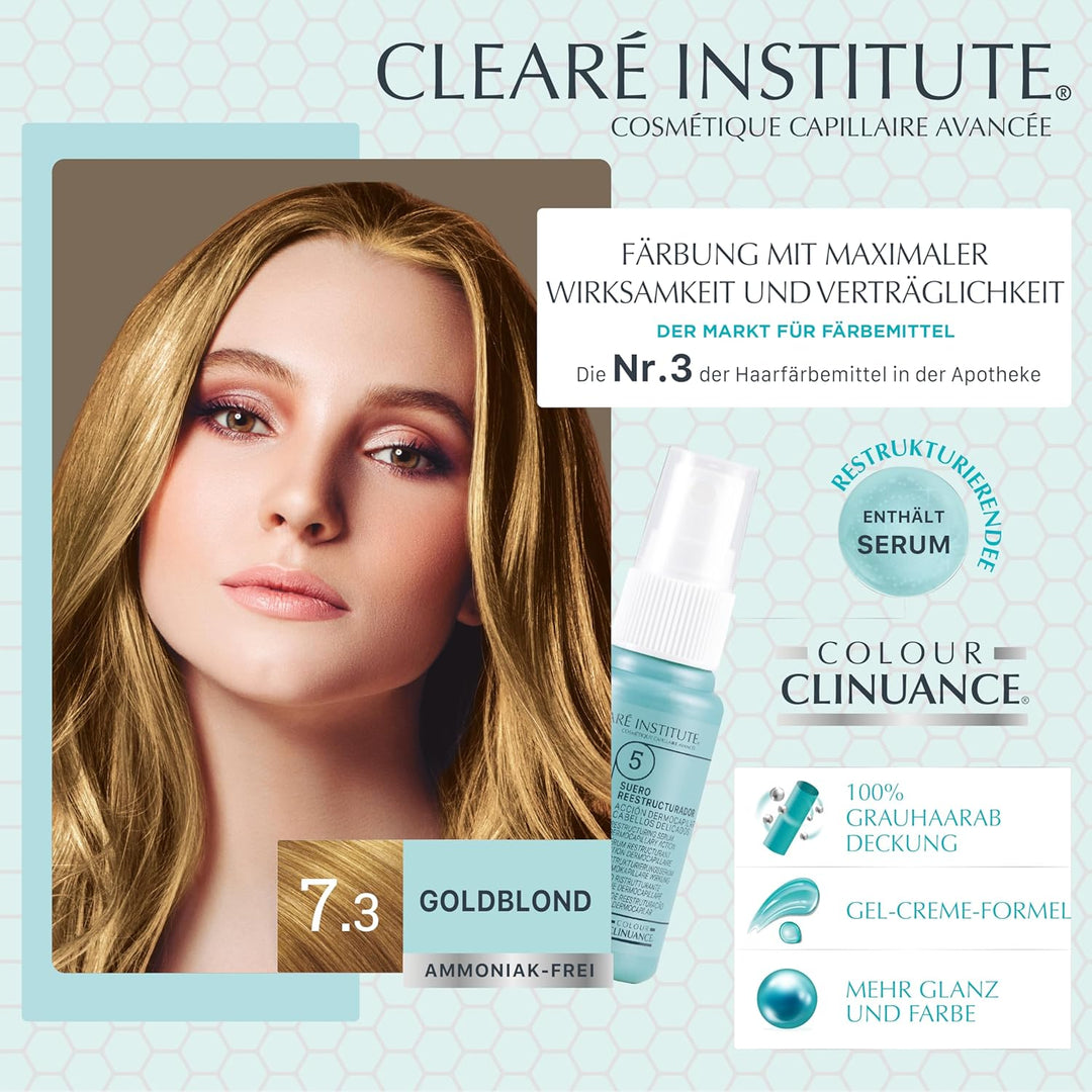 Colour Clinuance | Haarfärbemittel für Empfindliches Haar 7.3 Goldene Blondine, 7.3 Goldene Blondine