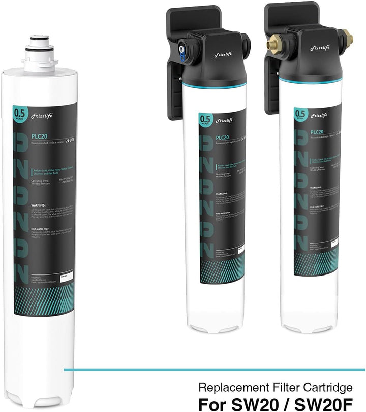 Frizzlife SW20-HF Ersatz-Gehäuseset mit PLC20-Filterkartusche innen – für SW20 und SW20F Wasserfilte