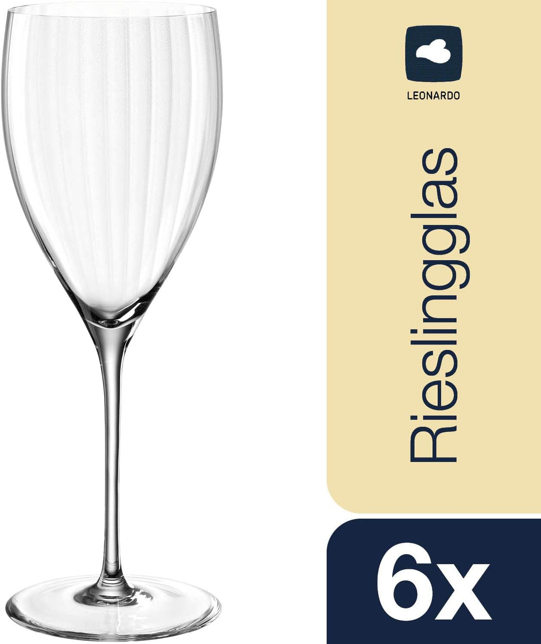 LEONARDO HOME Rieslingglas POESIA 350 ml, 6er, 069163, Glas, 350 milliliters