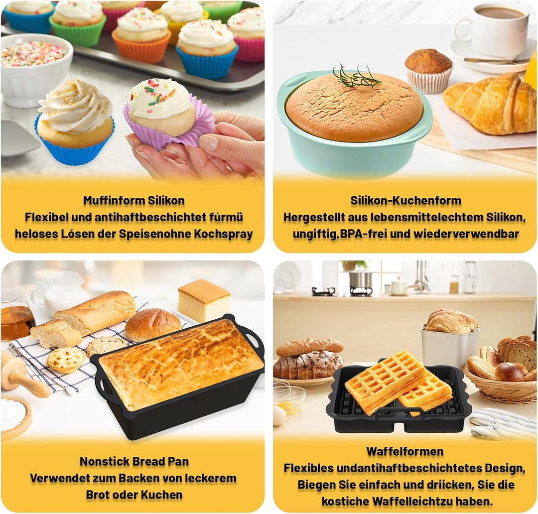 Heissluftfritteuse Zubehör für Ninja Foodi Flexdrawer 10,4L AF500EU, Airfryer Zubehör COSORI 10L Sil